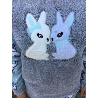 Женская пижама - Серая с кроликами