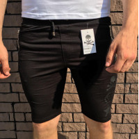 Мужские шорты - В стиле Philipp Plein (Чёрные,Шр-17)